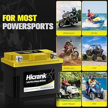 Amazon.com: Hicrank YTX4L-BS STD Standard Lithium Motorcycle
