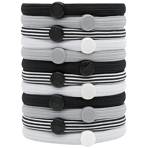 Miniatura 8 de Lazos para el cabello de mujer para cabello grueso o rizado. Soportes antideslizantes para coletas deportivas, 0.315 in, 12 unidades, beige