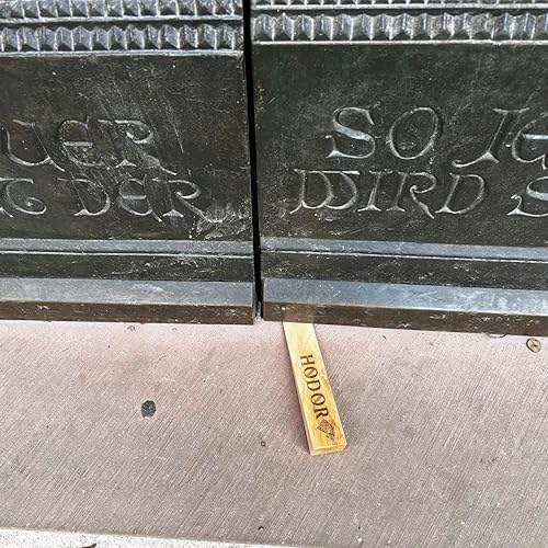 Miniatura 9 de Hodor - Tope de puerta XL de madera de haya natural antideslizante cuña de goma GoT con signo de marca más grande que nunca