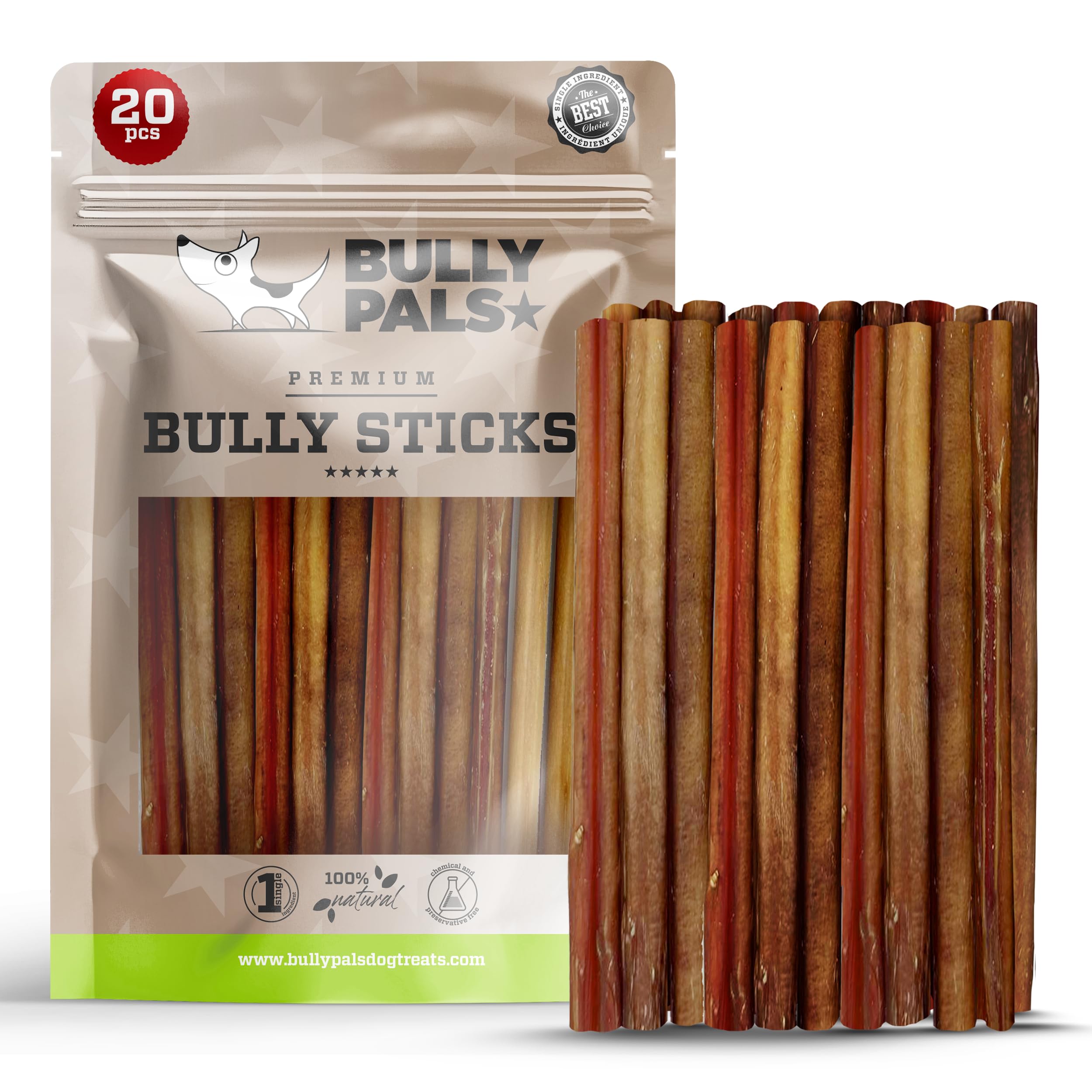 BULLY PALS 6 inch Thin Bully Sticks