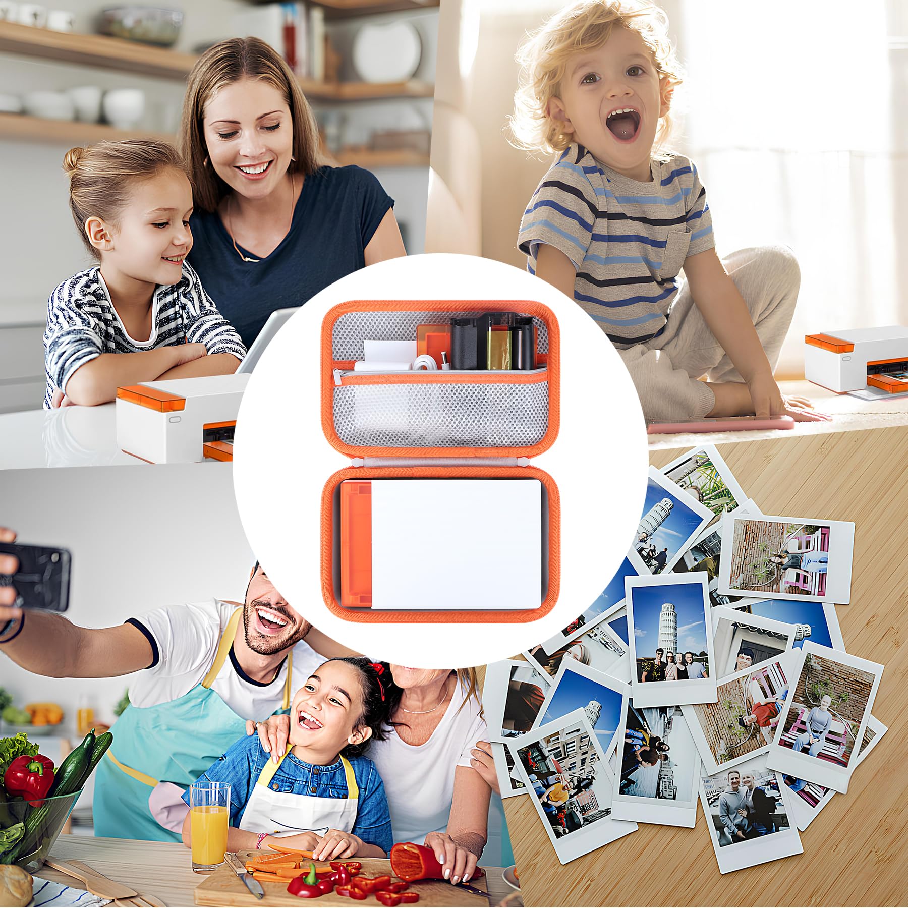 Lebakort Hart Schutz Hülle Etui Tasche für Liene Amber M110 Mini Fotodrucker für Smartphone