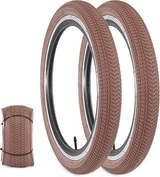 14/16/20 x 2.125 Bike Tires, Pack of 2 Bike Tires 14/16/20, Folding Spare Tires, Fits Most
