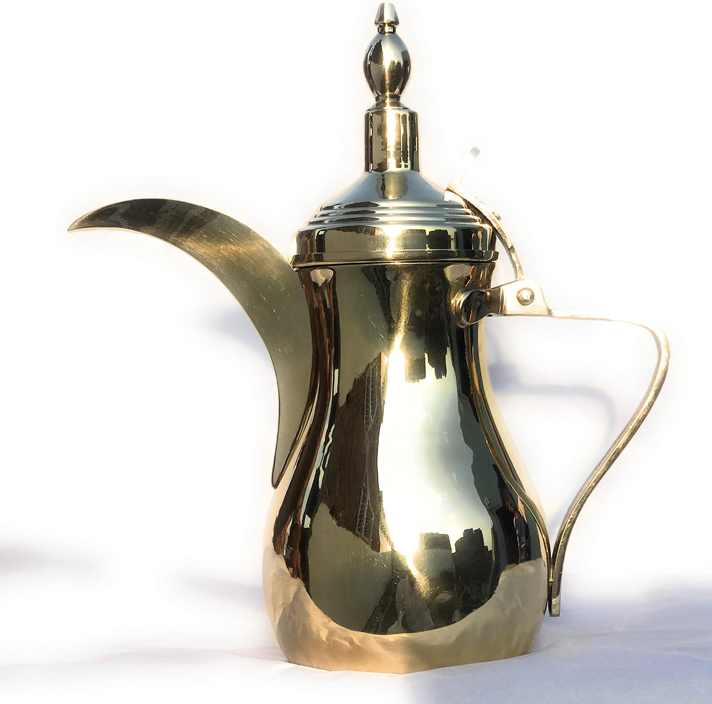 Arabian Coffee Pot (Dallah Raslaan) (Brass, 11)