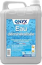 Onyx - Demineralised Water - Iron, Steam Straightener, Wallpaper Stripper, Auto - 100% Natural Ingredients - Made in France - 5L - Fragrance Free