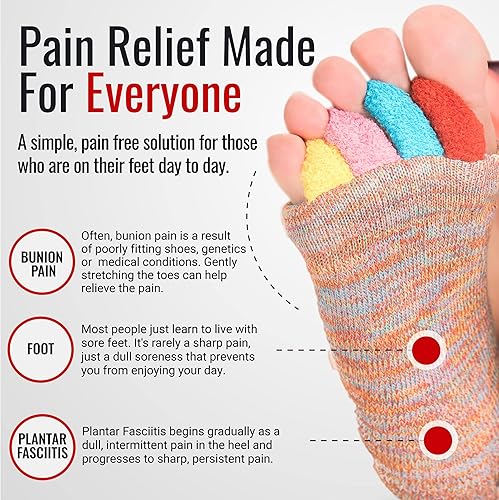 Miniatura 4 de My Happy Feet Calcetines de carbón (grande) y masajeador de pies con bola de maní, alivio de la fascitis plantar