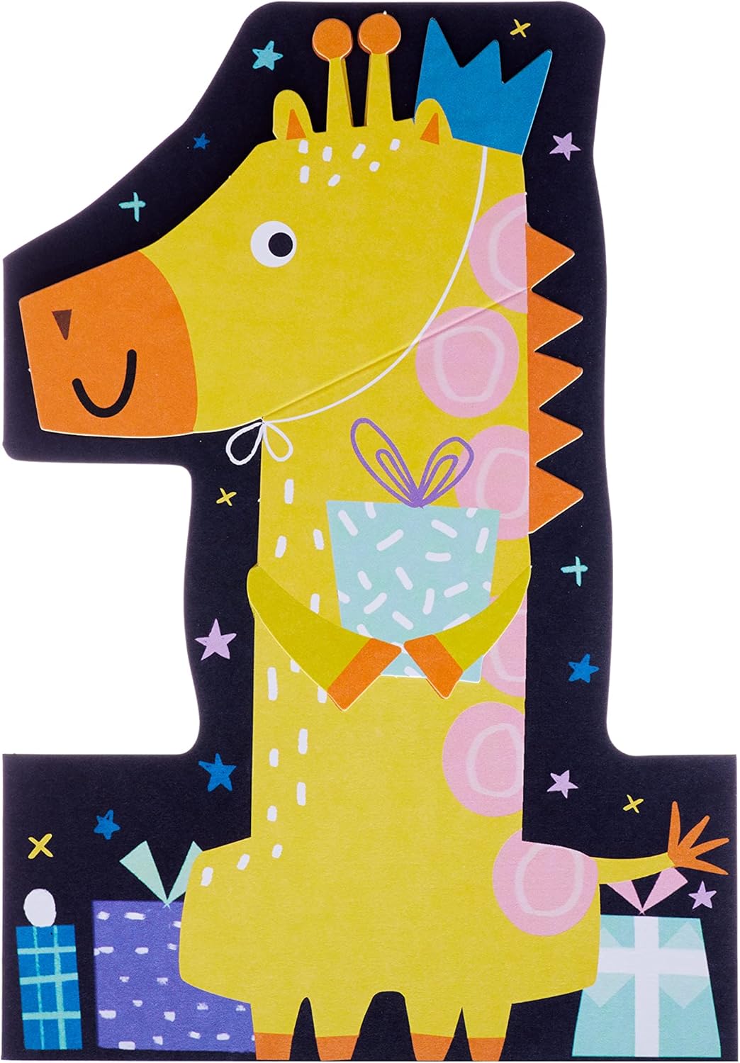 Hallmark 1st Birthday Card - Fun Die Cut Design