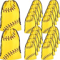 Vista 7 de Silkfly Paquete de 50 bolsas de softbol con cordón para aperitivos, bolsas de plástico para regalo, regalos de fiesta para suministros de fiesta