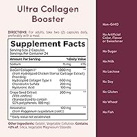 Vista 6 de Nature’s Bounty Optimal Solutions Ultra Collagen Booster para suplemento de envejecimiento saludable, resveratrol, ácido hialurónico – cápsulas