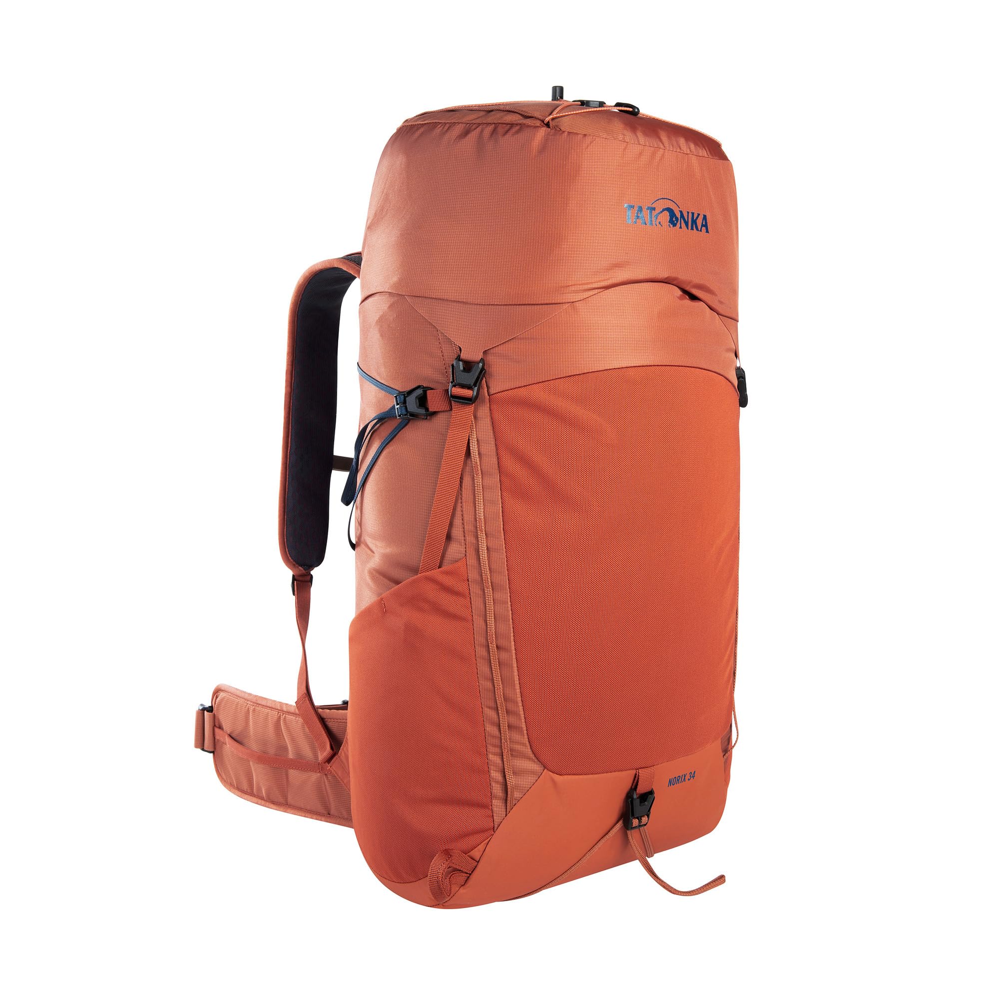 Norix Hiking Backpack 34 L - Touring Backpack with Large Back Opening and Carabiner Fixing and 34 Litre Volume, Red Earth-image-29