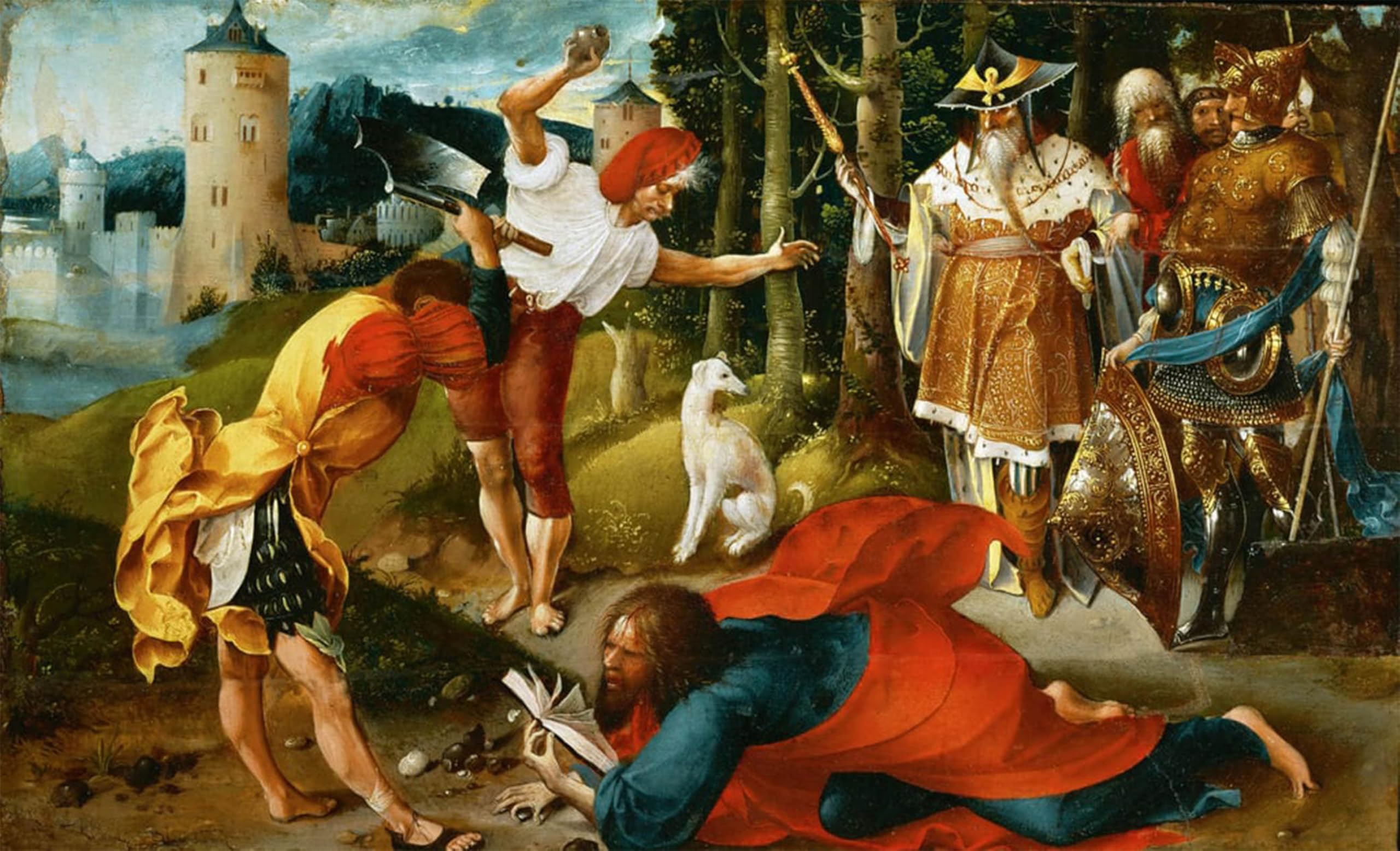 ARTXLXXBN Famous Prints Artwork Pictures Poster Painting Art the Martyrdom of Saint Matthias by Jan De Beer Artwork Landscape Pictures for Home Decor 60x90cm