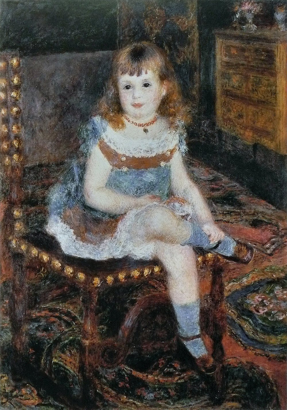 Poster Renoir Mademoiselle Georgette Charpentier grand format impression d'art semi-gloss