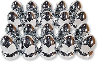 Lezalic Tongari Nut Caps 33mm H60 ISO Chrome Plated Dress Up American Euro Custom Truck Dump Deco Tora Generic (20 Pcs/Set + Spare))
