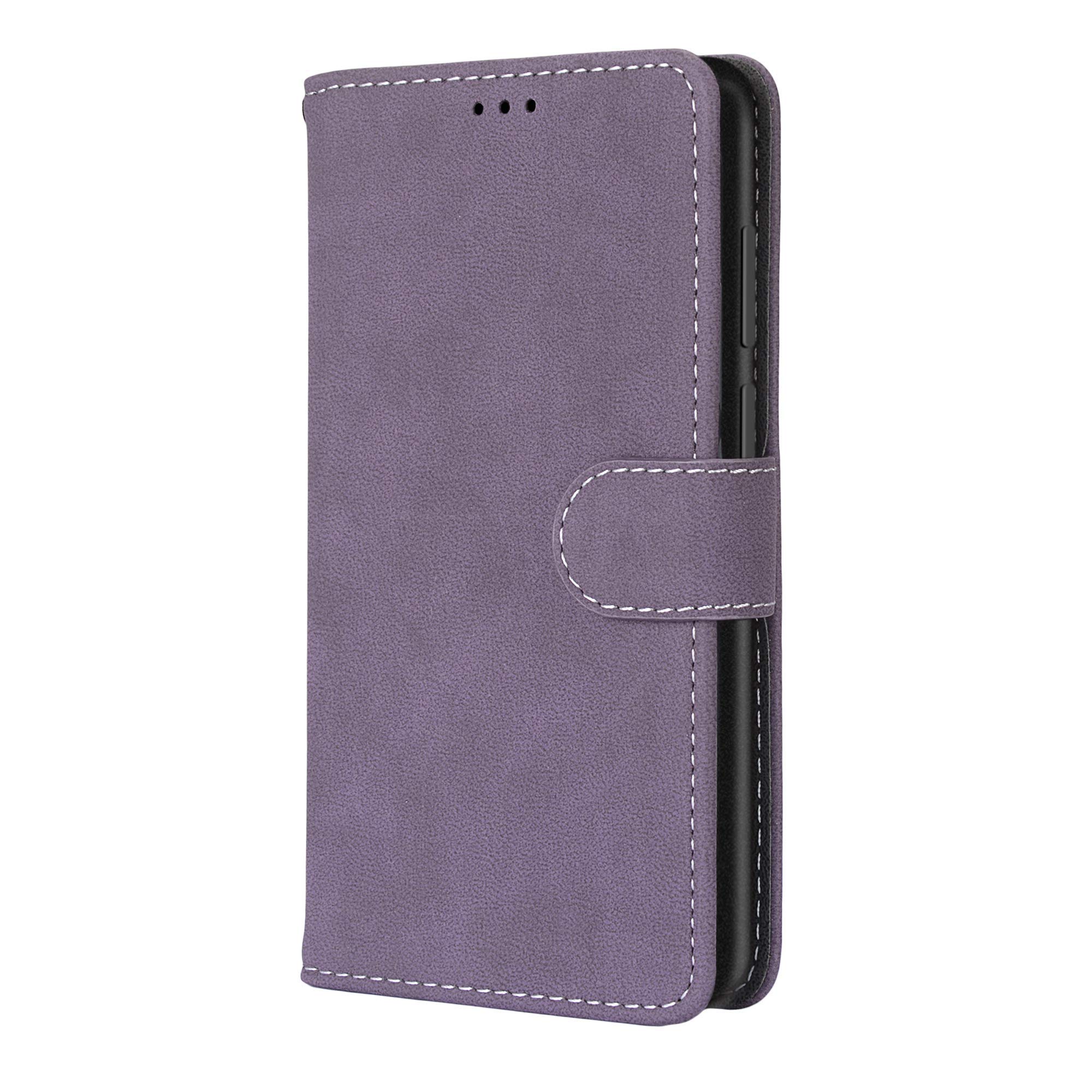 Zl One Matting PU Leather Protection 3 Card Slots Wallet Flip Case Cover for Oppo A55 5G / A54 4G / A53s 5G / A16 4G (Purple)-image-9