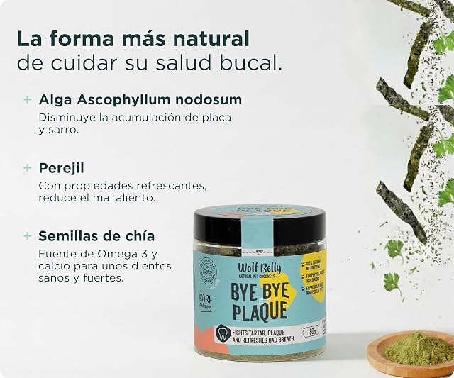 Foto 3 de 8 de Wolf Belly - Polvos para Mal Aliento Perros y Gatos 100% Natural (180 g)