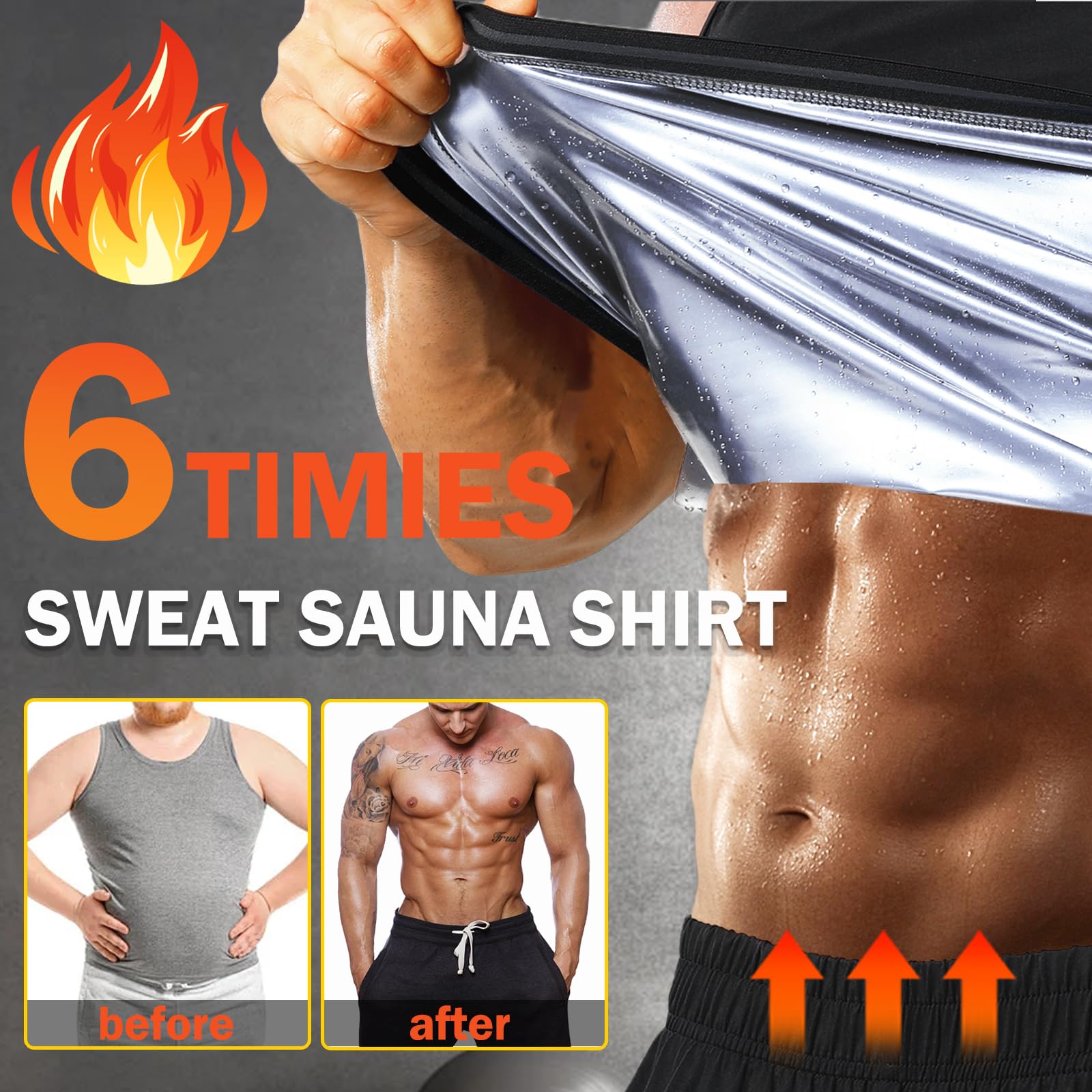 Canotta Sauna Uomo Dimagrante Tuta Caldo Intrappolamento Calore Perdita Peso Corsa Shapewear Gilet Fitness Allenamento