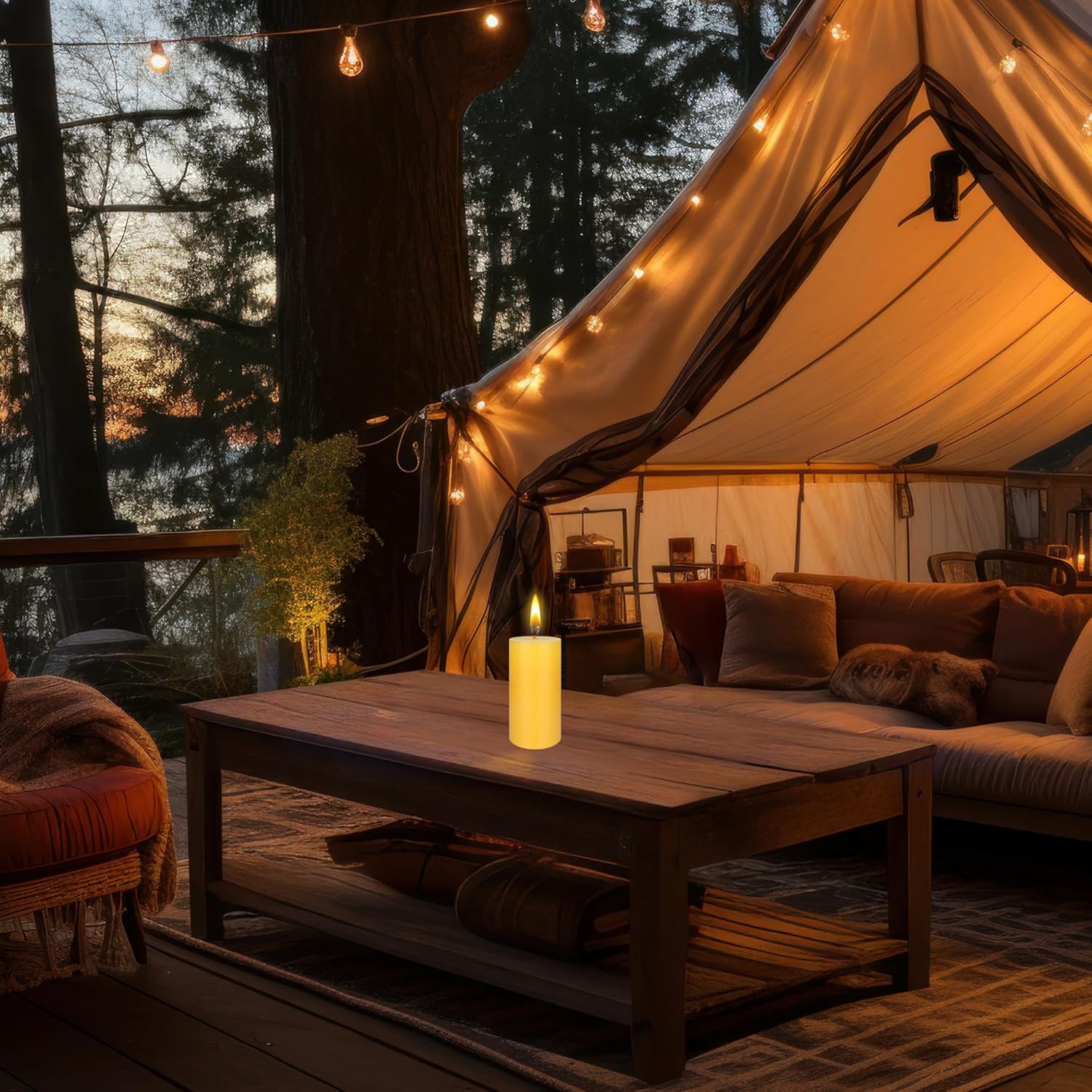 Mega Candles 6 pcs Scented Solid Citronella Ball Round Candles, Hand Poured Wax Candle 3 Inch Diameter, Indoor & Outdoor Use, Camping, Festivities, Events, Party Usage, Patio, Barbecue BBQ, Picnics