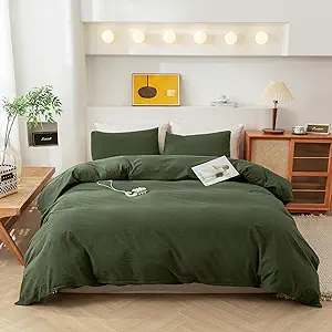 ECOCOTT 3 Piece Duvet Cover Set (Avocado Green)