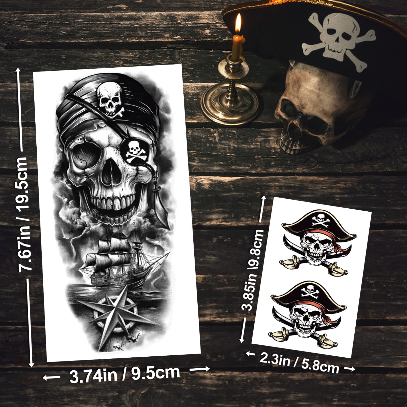 77 Sheets Temporary Tattoos for Adults and Kids - Image 2