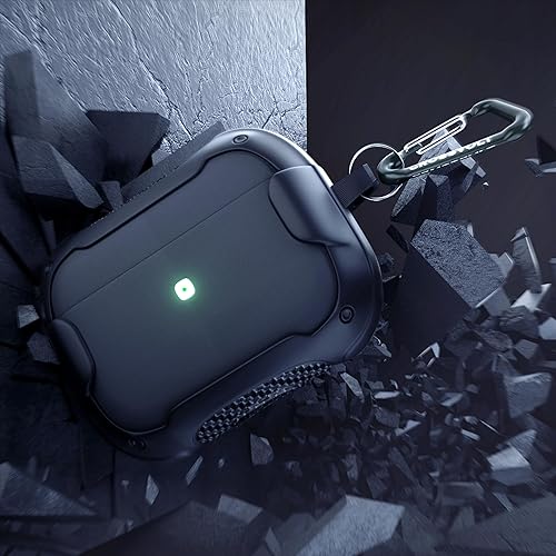 Miniatura 7 de Funda compatible con AirPods Pro 2 con Mag-Safe, carga inalámbrica, potente protección contra caídas, TPU, funda magnética resistente para AirPods