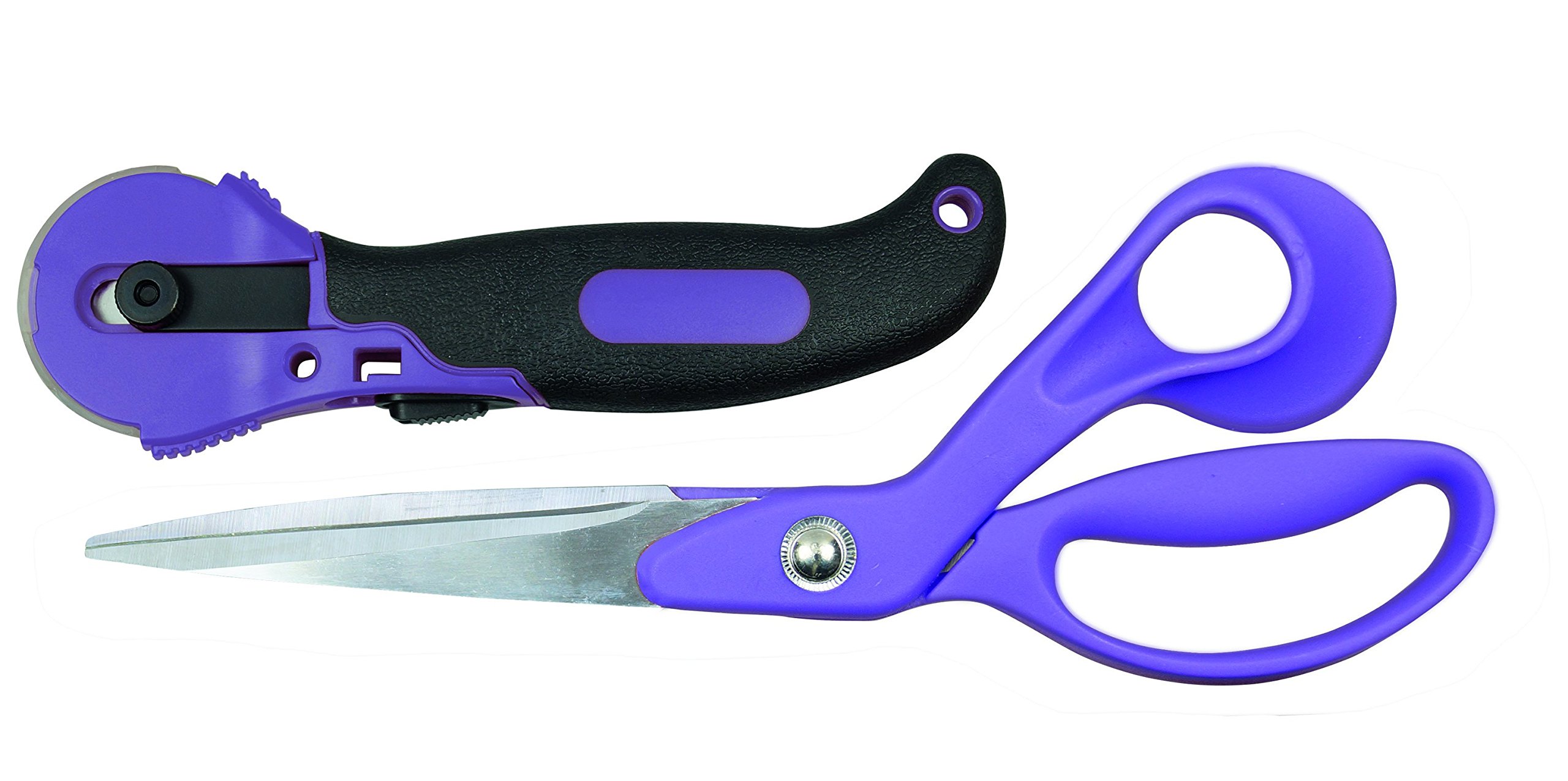 Kleiber 245 mm Tailors Scissors and Cutting Wheel Set, Purple