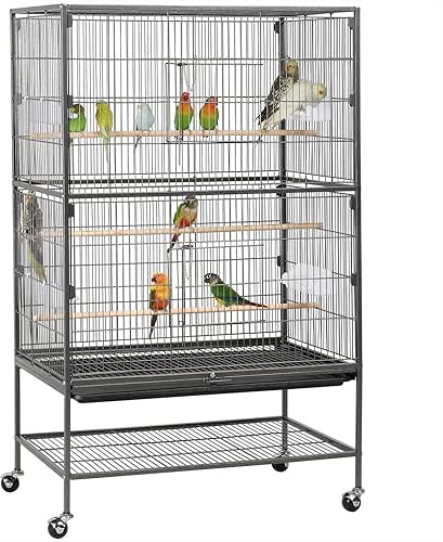 Yaheetech 52-inch Wrought Steel Standing Large Flight King Bird Cage