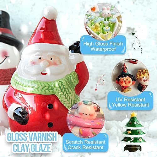 Miniatura 3 de Air Dry Clay Glaze  Barniz de arcilla de 7 onzas  6.8 fl oz, esmalte de arcilla polimérica, sellador de escultura de arcilla de alto brillo para