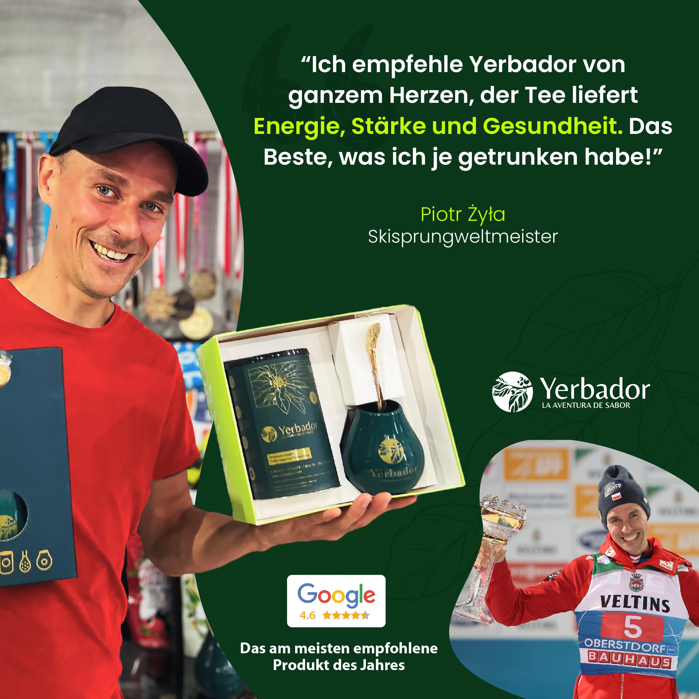 Yerbador Yerba Mate Tee 300g – Natürlicher Koffeinkick, Premium Teemischung, Für heißen Aufguss oder Tereré, Aromatisch & ergiebig – Red Kiss