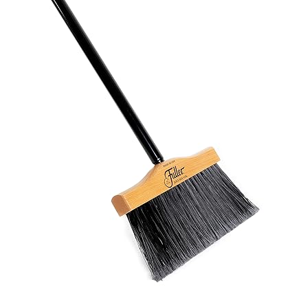 Fuller Brush Indoor/Outdoor Broom - Heavy Duty Wide Wooden Sweeper w/Long Bristles - Commercial Floor Brush for Salon, Shop, Kitchen & Garage - 10-inch Wide
