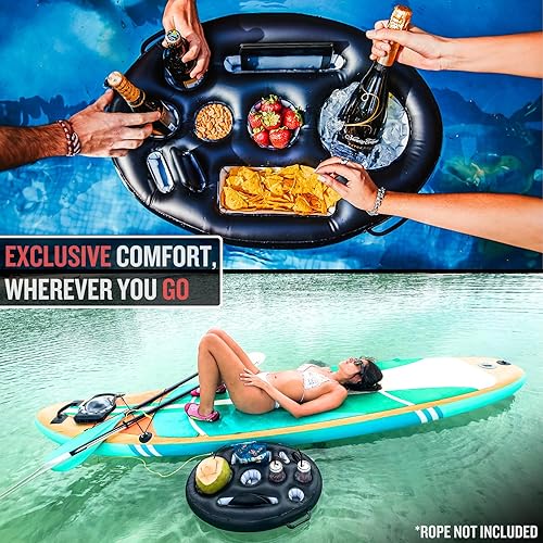 Miniatura 15 de Soporte flotante de alta calidad para piscina, accesorios de bañera de hidromasaje para adultos, soporta hasta 50 libras, divertidos accesorios