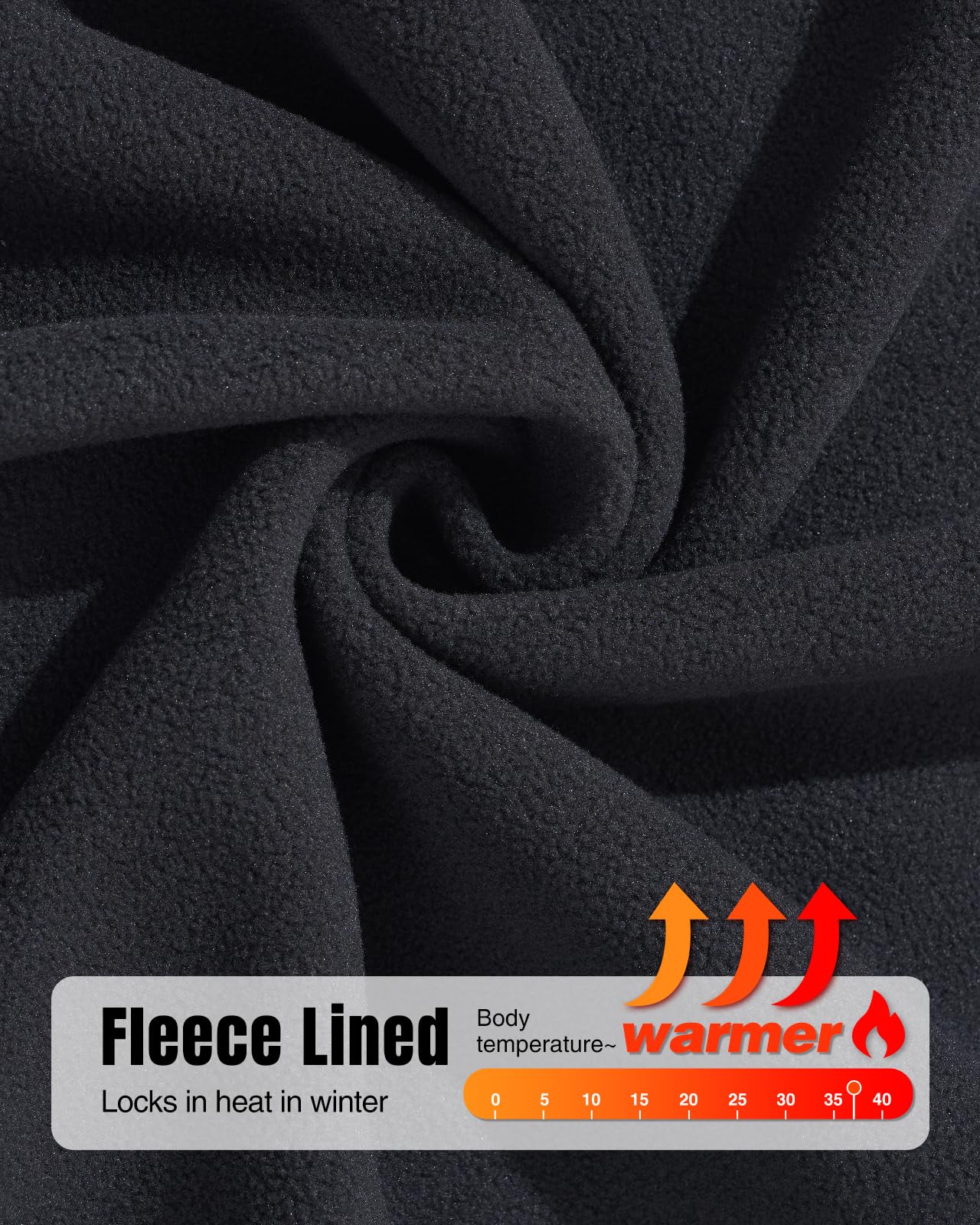HISEA Sweat à capuche de travail en polaire pour homme, résistant à l'eau, fermeture éclair 1/4 lourde, pull isolé pour l'hiver