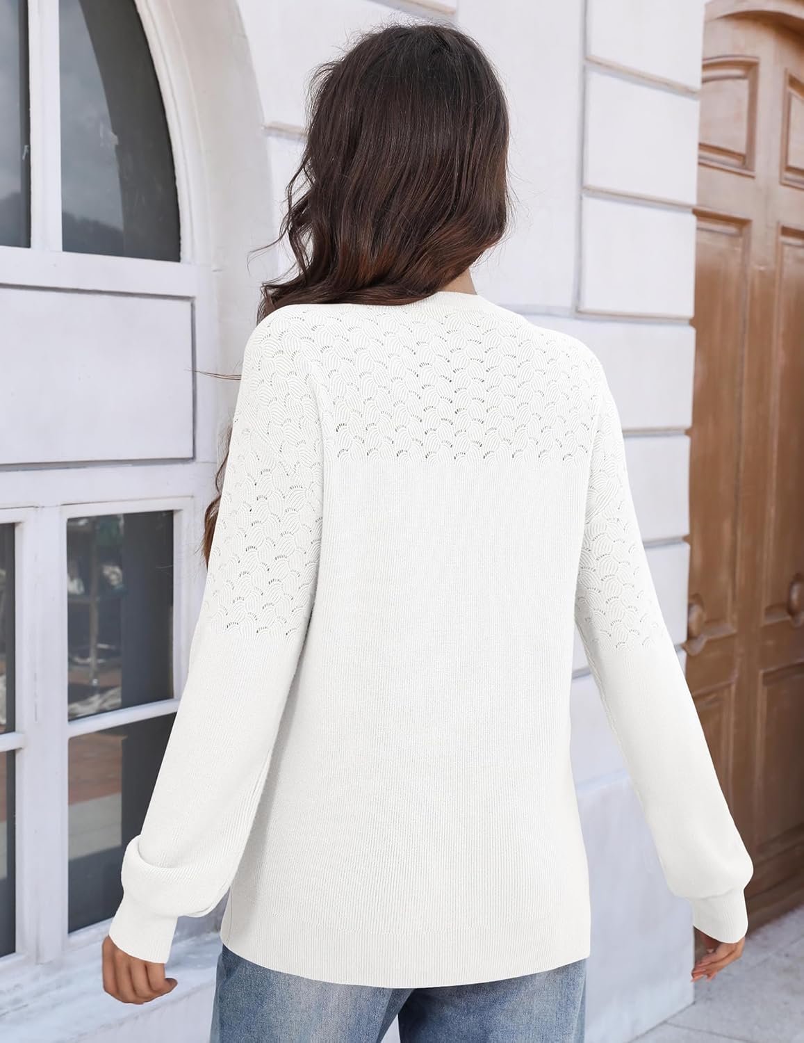 Zeagoo Fall Sweaters for Women 2025 Casual Crewneck Knit Long Sleeve Loose Pullover Sweater Outfits Tops - Image 6