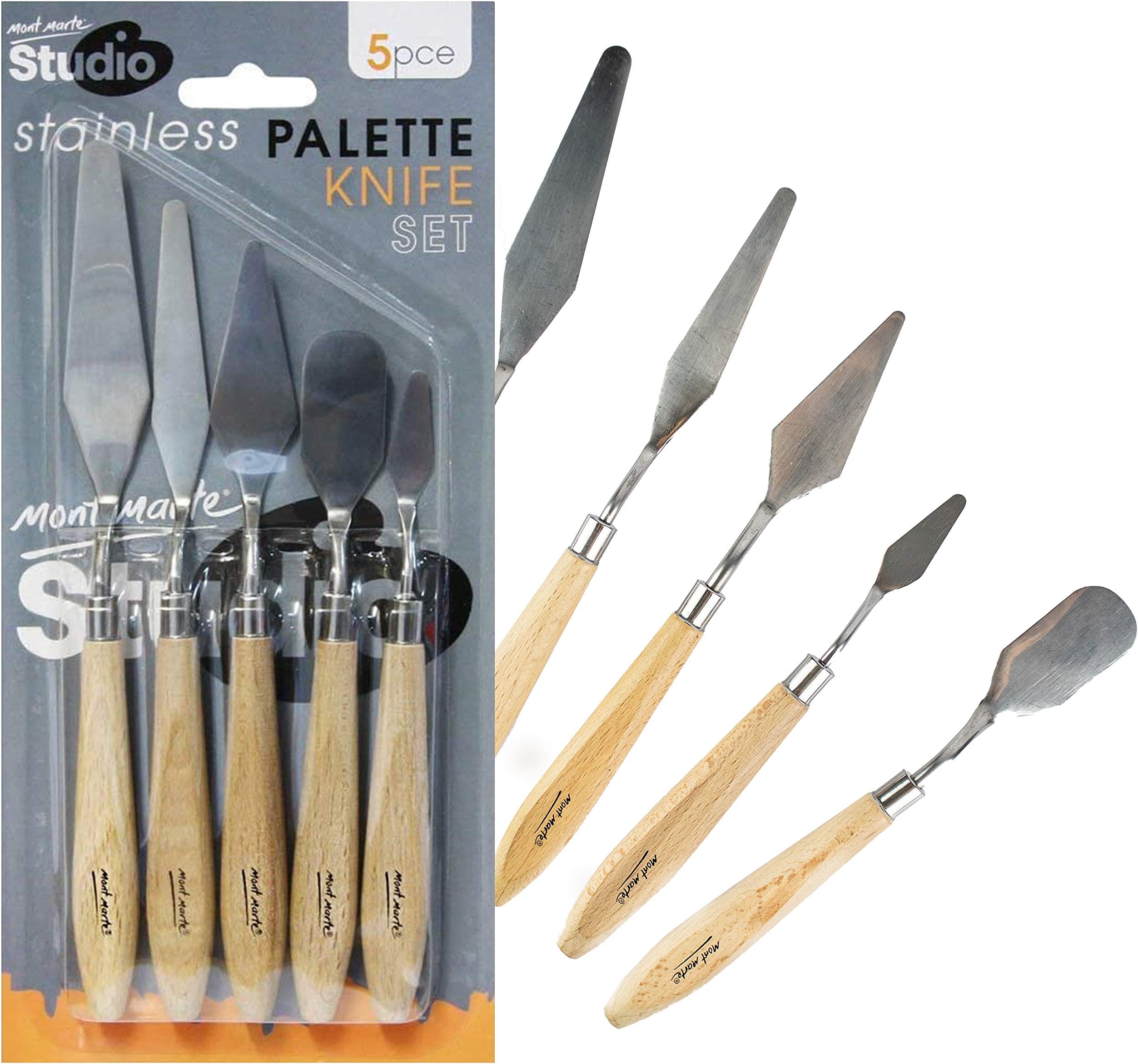 Mont Marte PALETTE KNIFE STAINLESS 5PCS