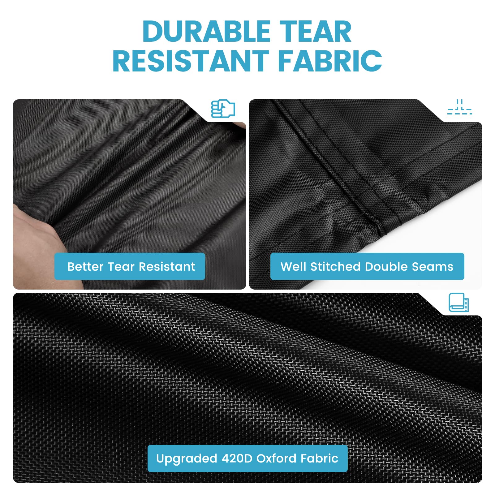 Housse De Bar D'Extérieur Impermeable 420D Robuste - Protection Anti-UV, Coupe-Vent, Anti-Poussière Avec Grille D'Aération