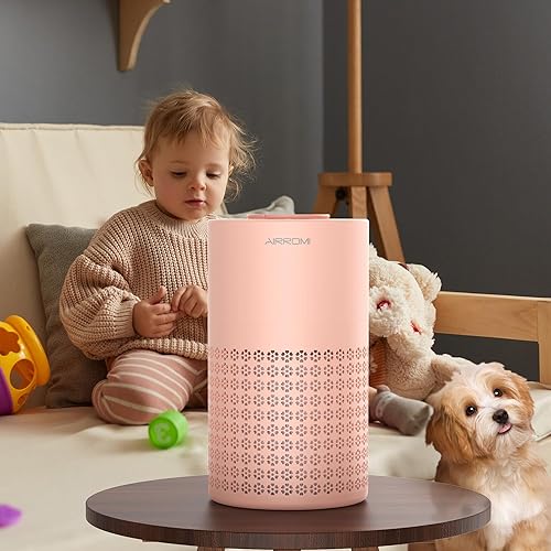 Miniatura 8 de AIRROMI Purificador de aire para dormitorio con filtros True H13 HEPA 3 en 1, purificadores de aire para mascotas para el hogar, olor a orina de