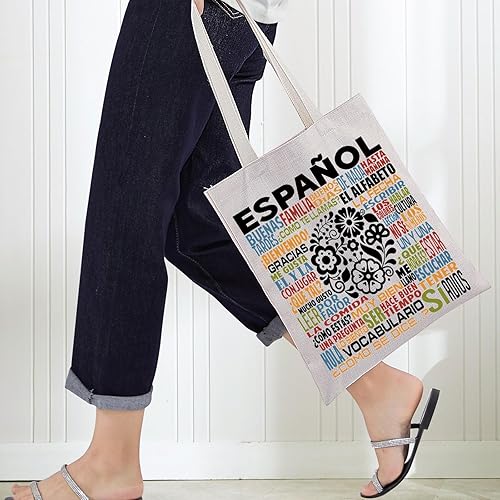 Miniatura 4 de Bolsa de lona en español Regalo para profesor de español, regalo en español, bolsa de hombro para mamá española