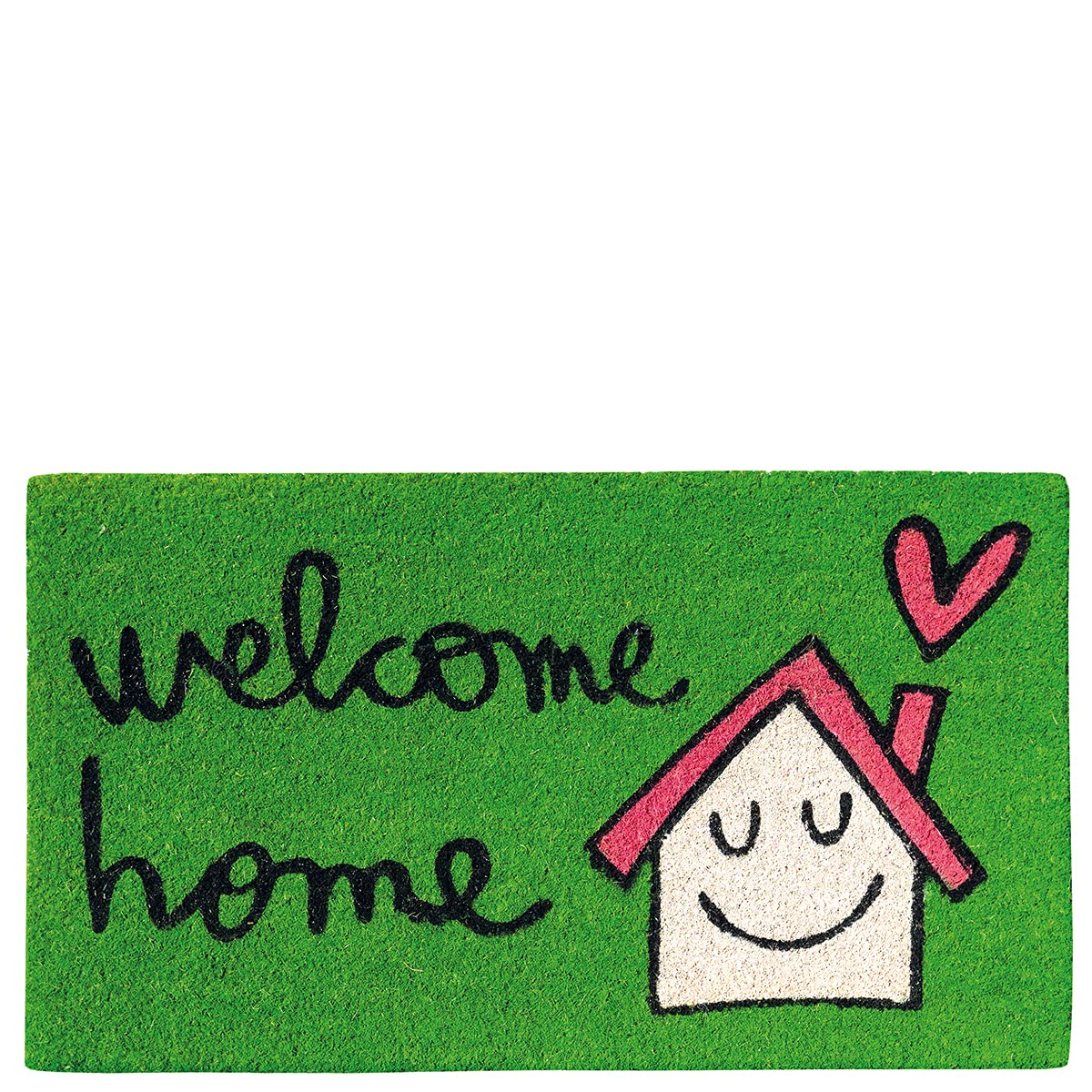 Paillasson Laroom Welcome Home vert 40x70x1,8 cm pour entrée