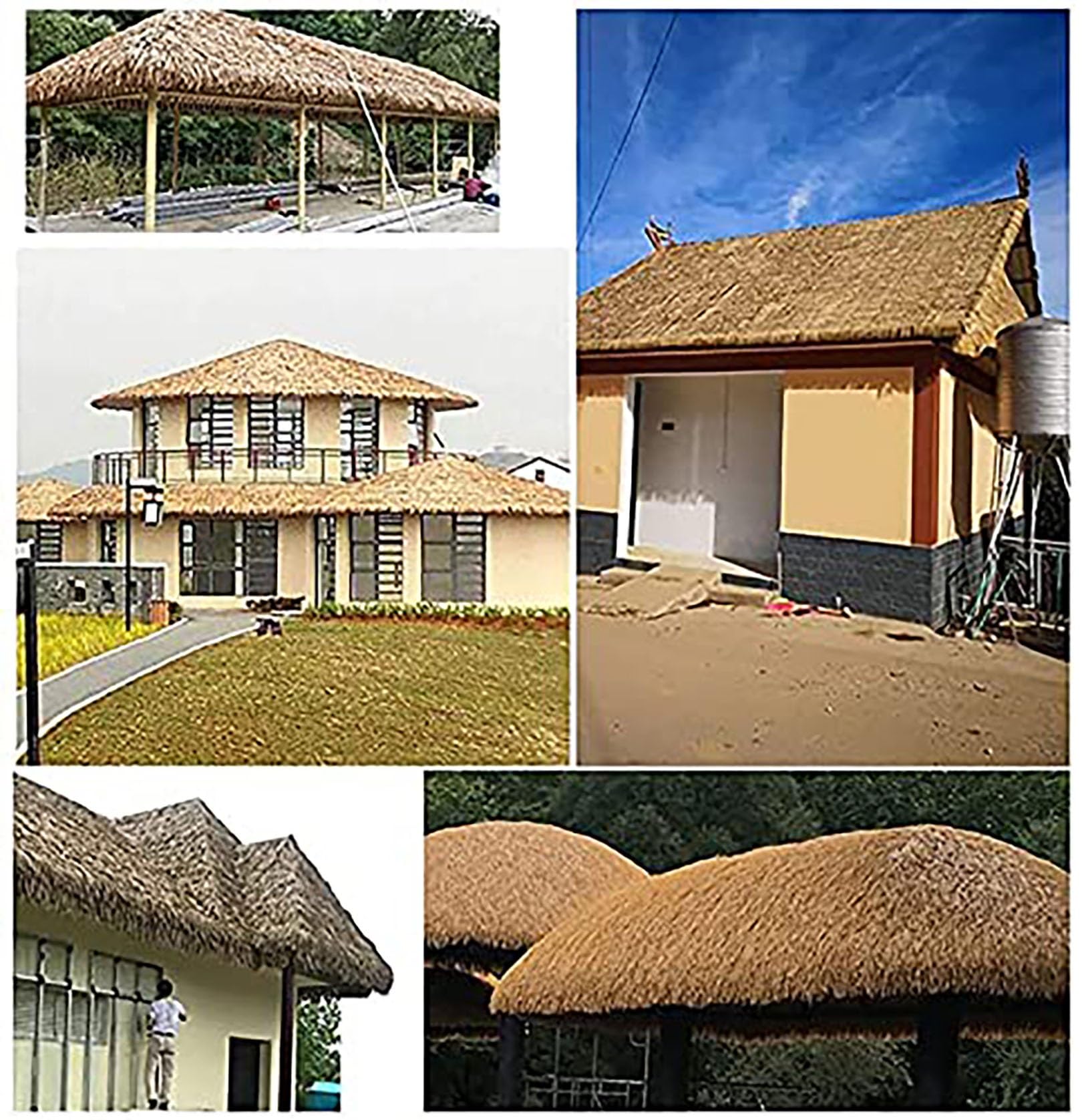 Sztuczne rolki strzecha do dachów Tiki Hut, dekoracja na imprezę ogrodową, akcesoria do ogrodzenia parasolowego
