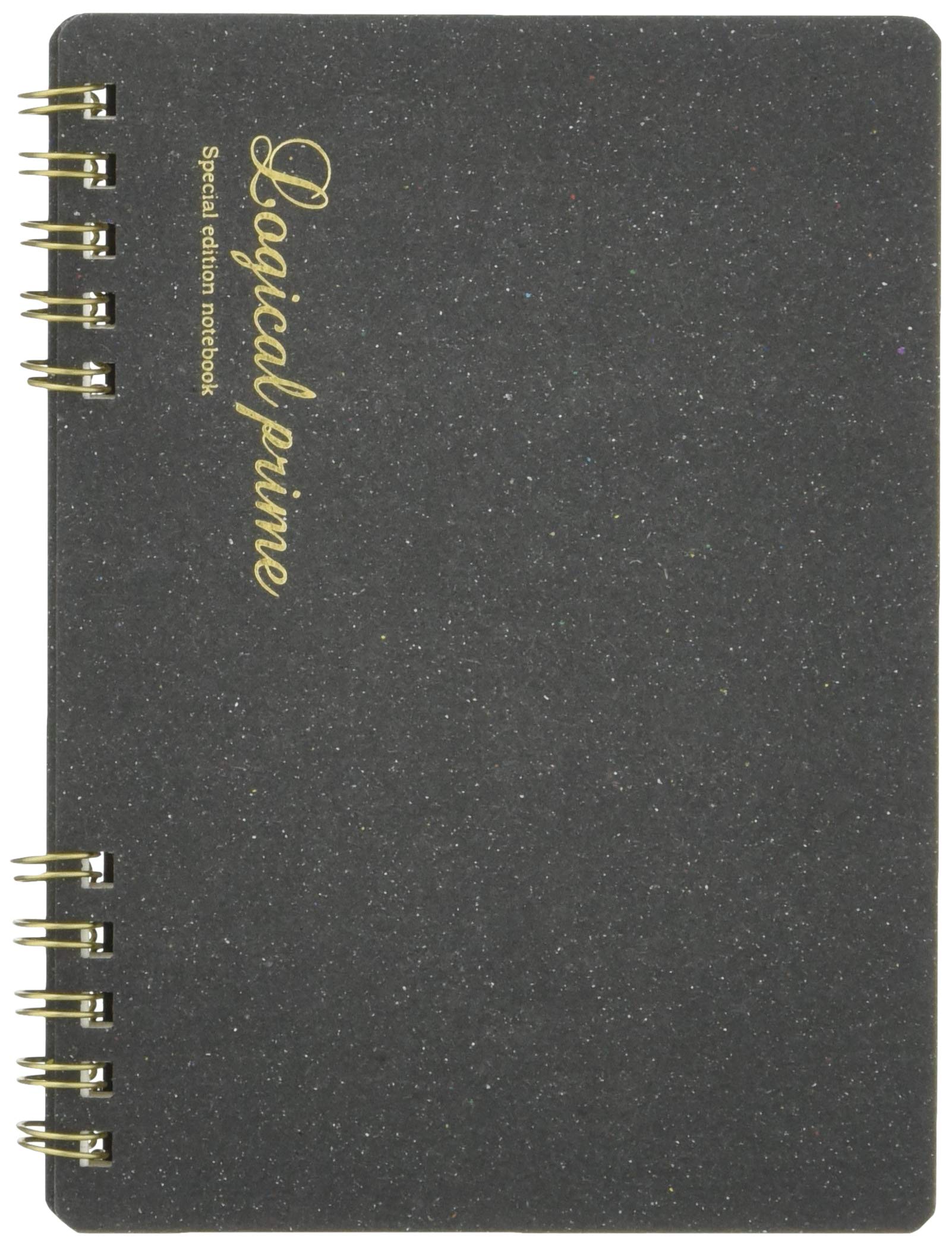 Nakabayashi 65816 Logical Prime Notebook, W Ring Notebook, A6, Graph Ruled, 0.2 inch (6 mm)