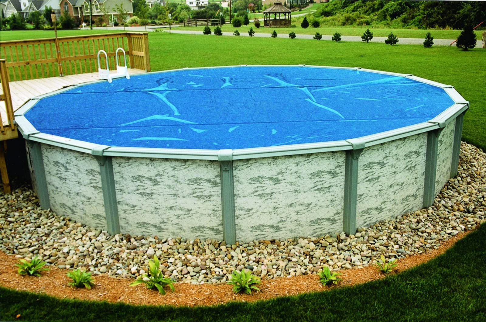 Cobertor Solar Piscina Cubierta De Piscina De Lona Solar Cubierta De Piscina Solar Redonda Ovalada Manta De Spa Flotante Térmica Azul Lona De Verano De Hidromasaje 1 M / 2 M / 3 M / 4 M / 5 M / 6 M /