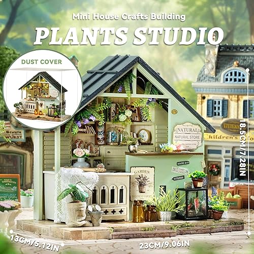 Miniatura 11 de Flever Kit de casa de muñecas en miniatura, habitación creativa con muebles para regalo romántico de obras de arte (hora del té de la tarde)