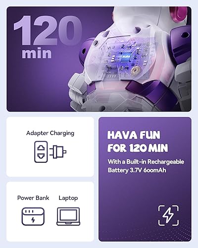 Vista 16 de Ruko 6088 Robot programable, robot inteligente de control remoto con detección de gestos para niños de 3 a 6 años, regalo de cumpleaños de Navidad