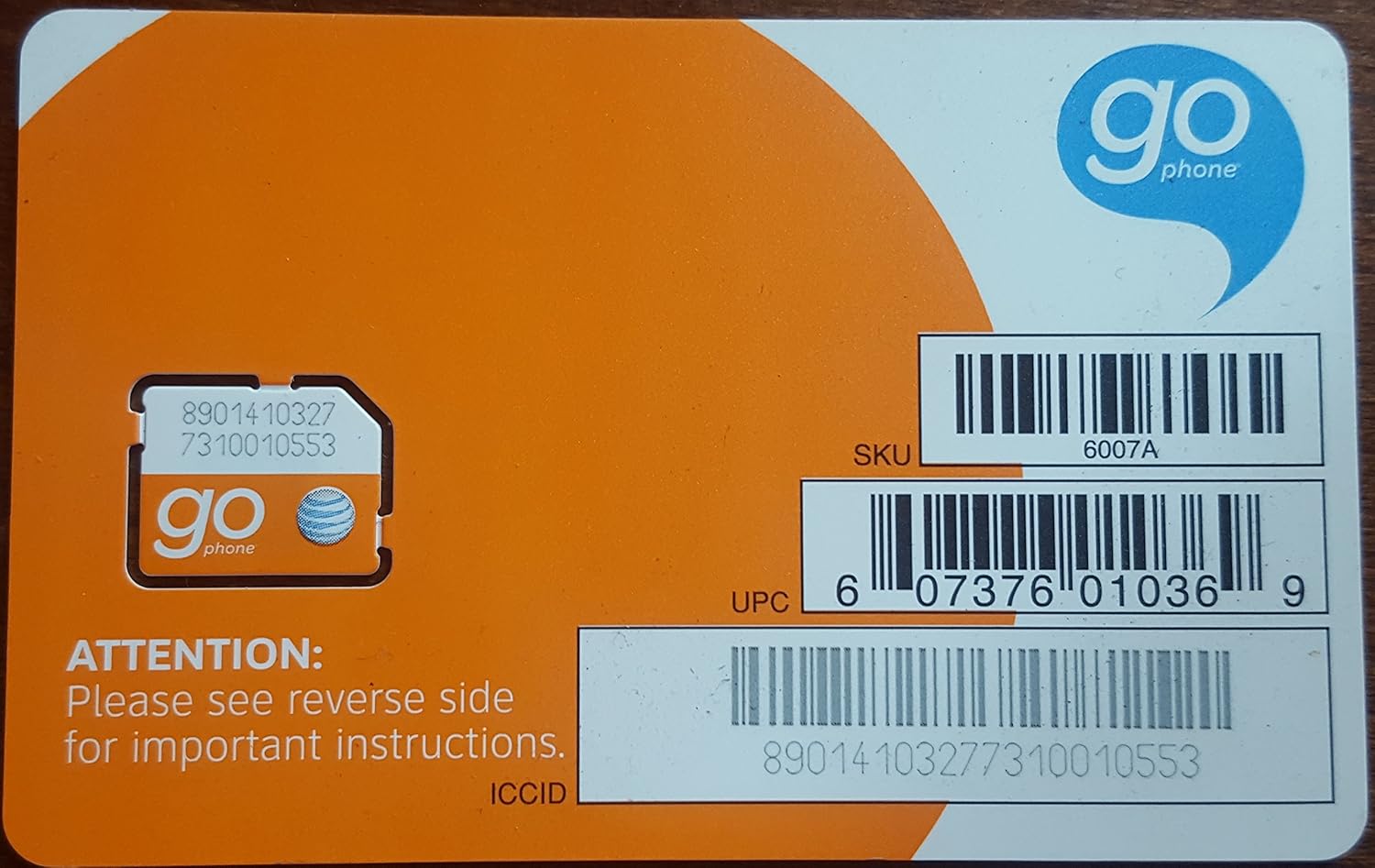 AT&T SIM Card, Compatible with Prepaid (GoPhone) and