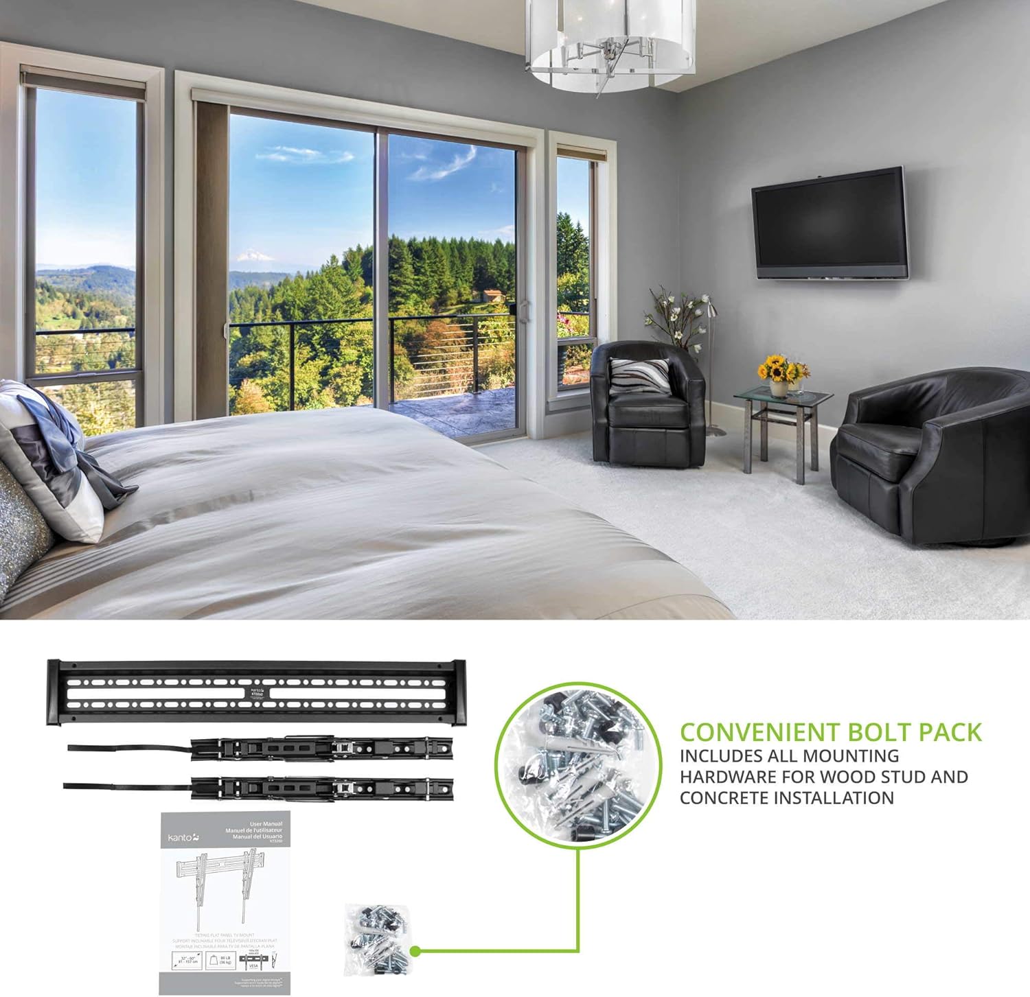 Bеѕt Dеаl Kanto KT3260 Tilting TV Wall Mount – Fits 32” to 60” Monitors – Fits VESA Sizes 100x100 to 600x400 – Tilt Mechanism – Quick Release Tabs – Solid Steel Construction – Dual Stud Wall Plate Rеvіеw Kanto KT3260 Tilting TV Wall Mount – Fits 32” to 60” Monitors – Fits VESA Sizes 100x100 to 600x400 – Tilt Mechanism – Quick Release Tabs – Solid Steel Construction – Dual Stud Wall Plate