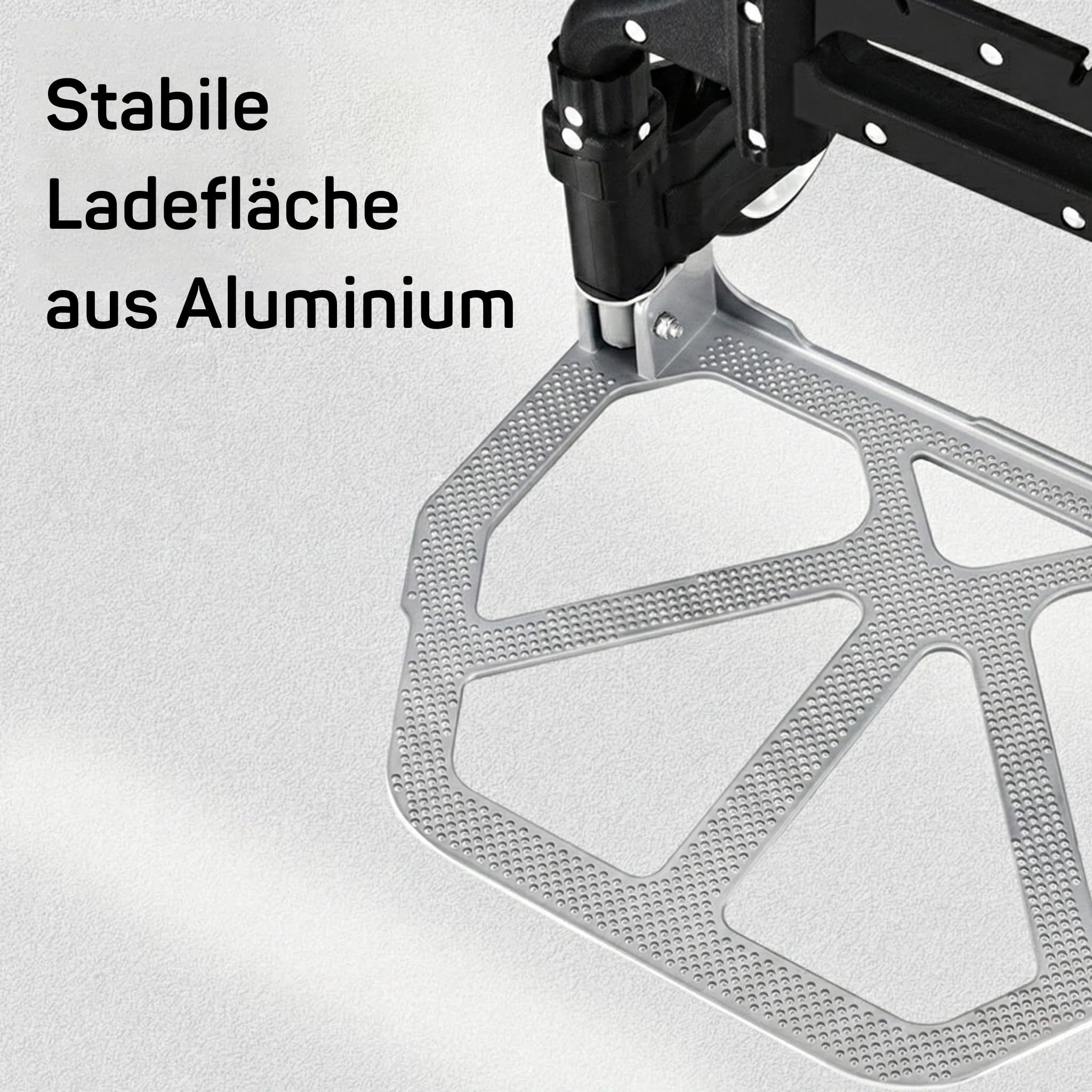 Sackkarre Klappbar, Transportwagen aus Aluminium mit 2 Expander | Transportkarre bis 80kg belastbar mit stabilen Reifen, Transporthilfe für Getränkekisten, Klappsackkarre