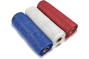 Decorative Poly Burlap 10"x15' Mesh Ribbon