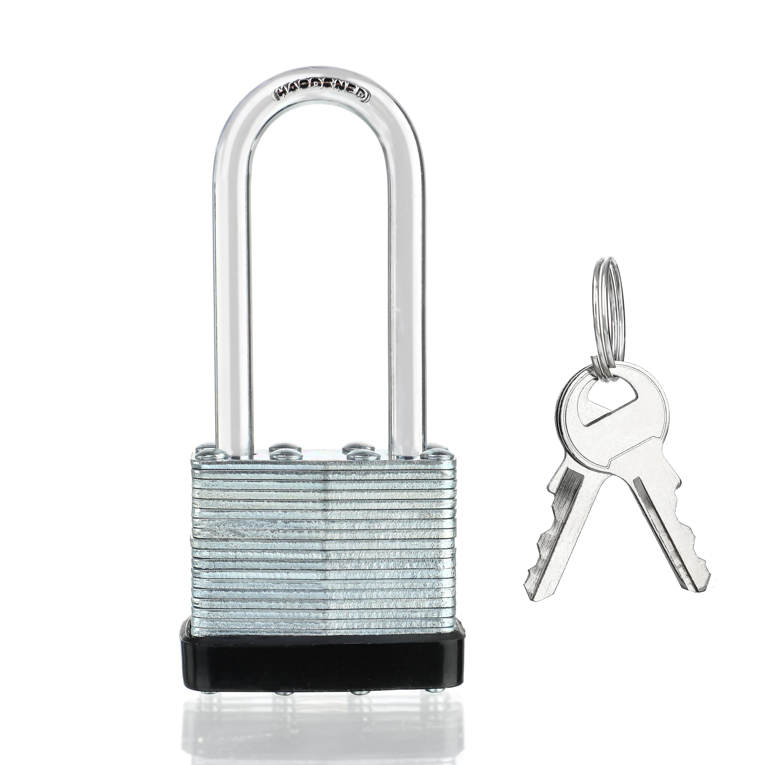 40mm Long Shackle Padlocks with Keys Hardened Steel for Outdoor Use All Weather Resistant
