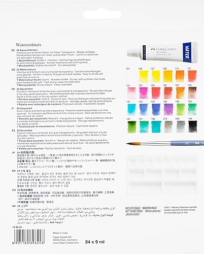 Miniatura 6 de Faber-Castell Pinturas de acuarela, multicolor, tubo de pintura, agua de color para artista de acuarela