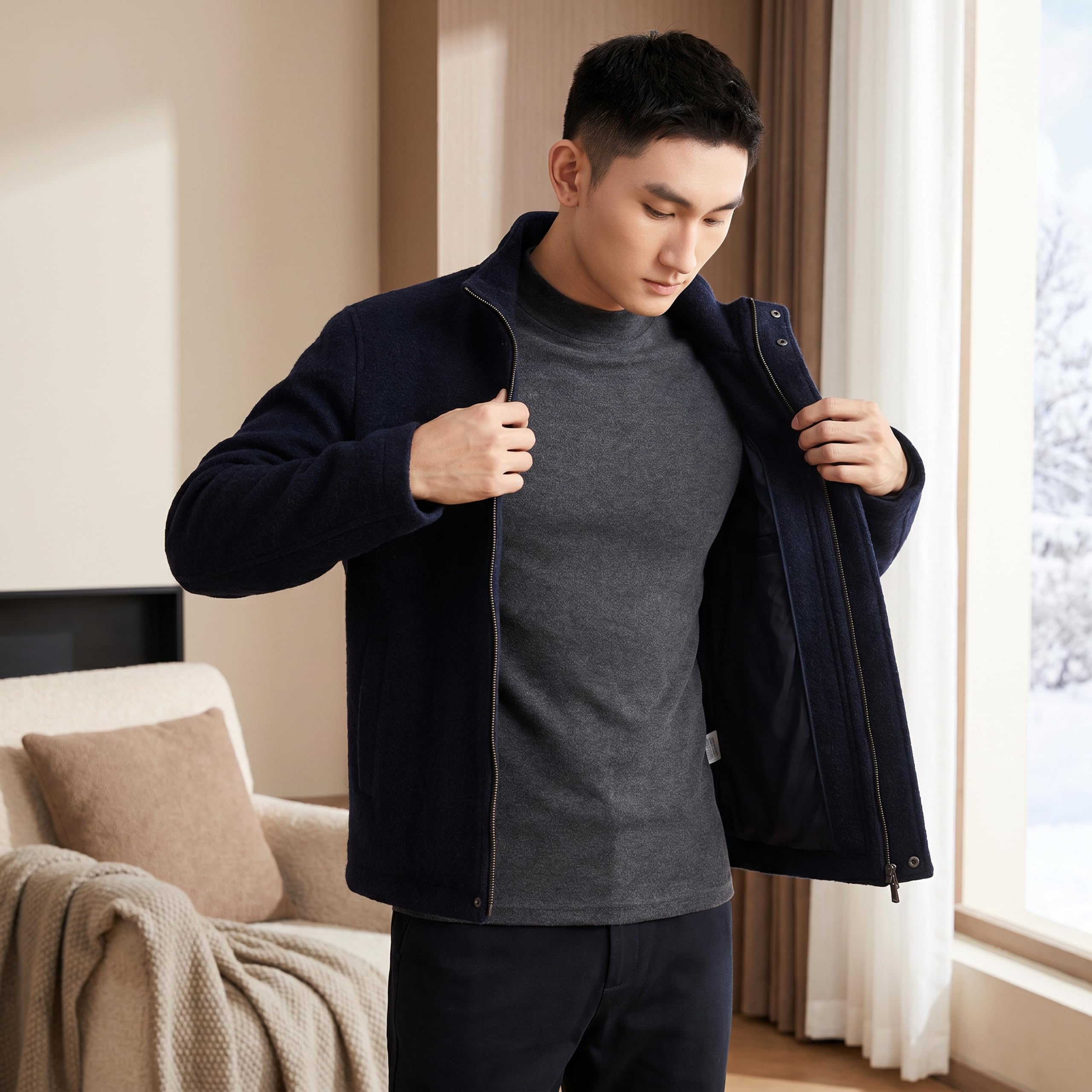Conjunto de Ropa Interior térmica ultrasuave con Forro Polar para Hombre, Calzoncillos Largos de algodón Puro, Capa Base antiestática para Mayor Comodidad.