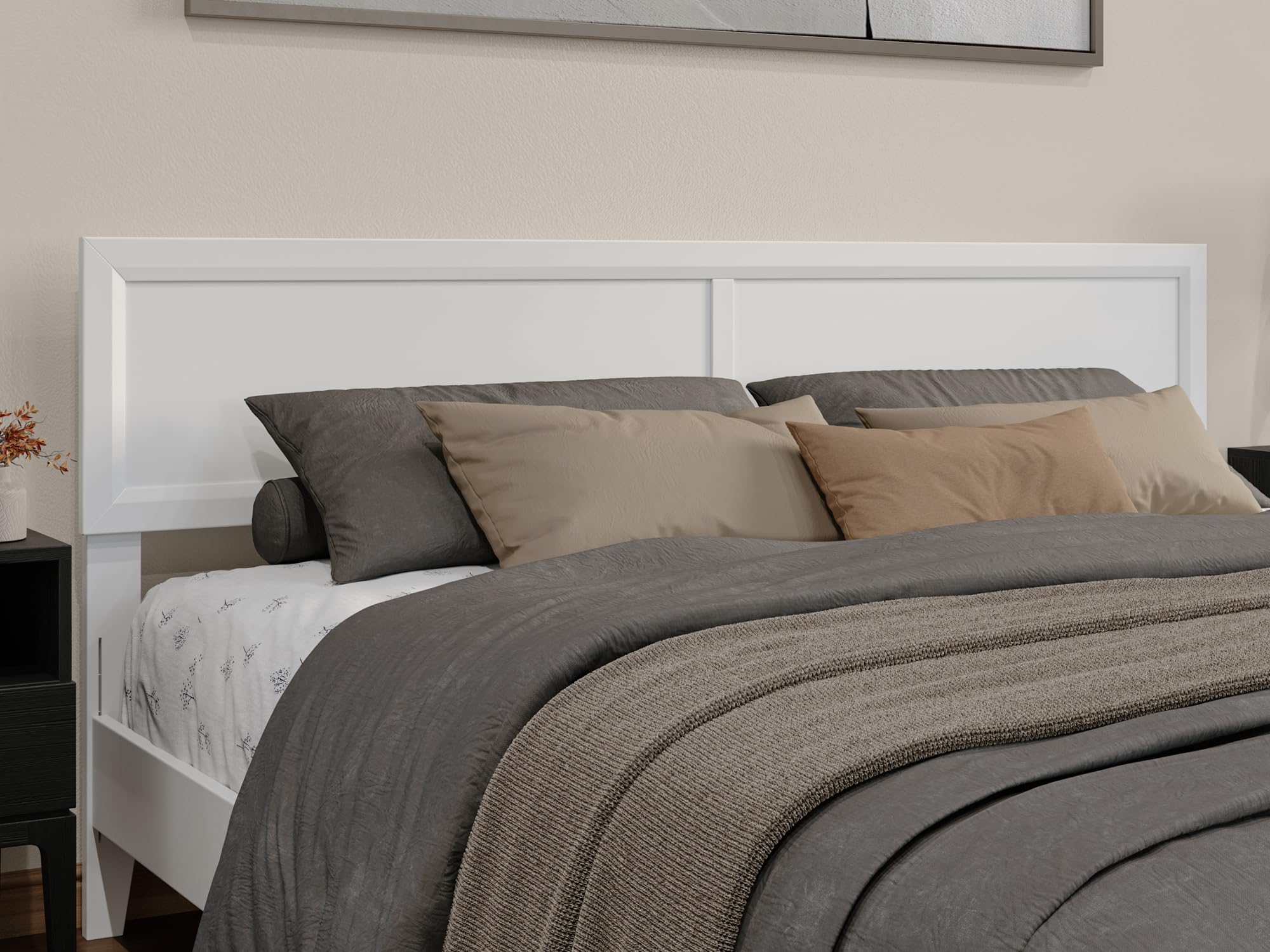 AFI, Sophia King Solid Wood Headboard, White