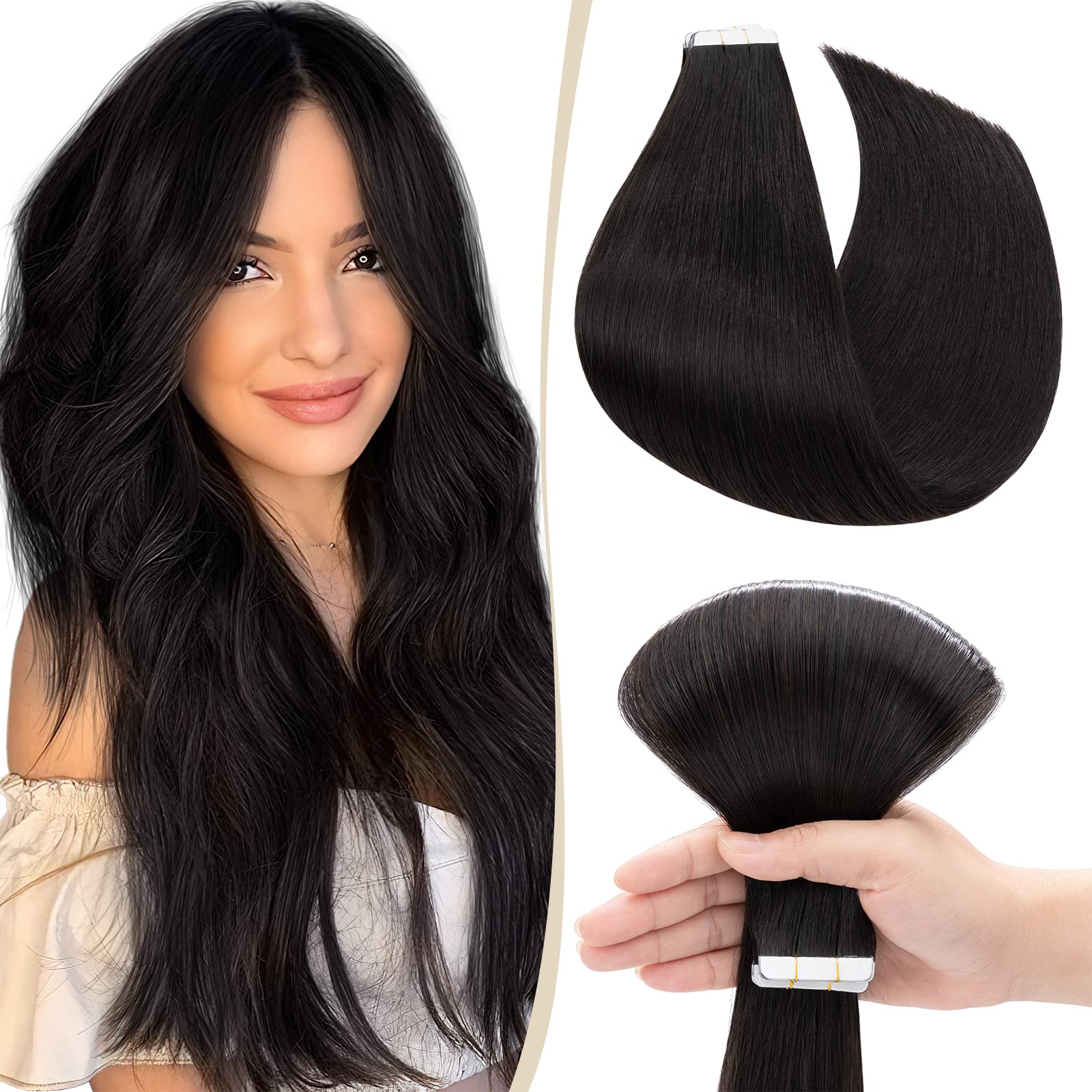 12"(30cm) SEGO 10PCS Extensiones Adhesivas Naturales Pelo Humano sin Clip [#4/27 Castaño Chocolate/Rubio Oscuro] Cabello 100% Remy Liso Balayage Tape in Human Hair (20g) — view 12
